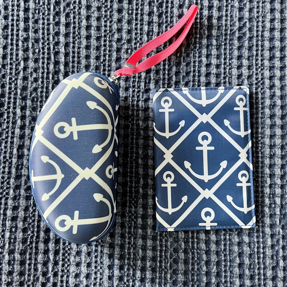 Anchor Passport Holder and Sunglasses Case